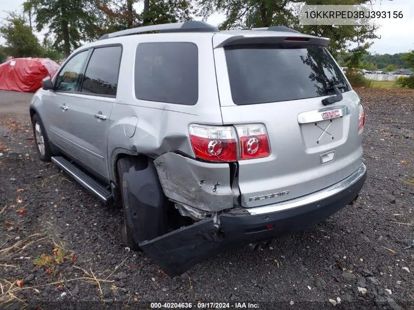 2011 GMC Acadia Sle VIN: 1GKKRPED3BJ393156 Lot: 40204636