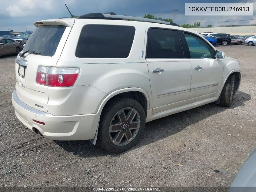 2011 GMC Acadia Denali VIN: 1GKKVTED0BJ246913 Lot: 40220932