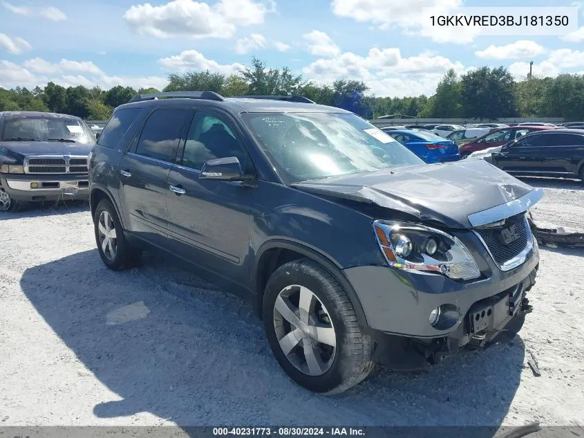 2011 GMC Acadia Slt-1 VIN: 1GKKVRED3BJ181350 Lot: 40231773