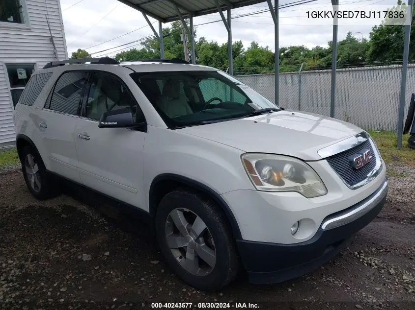 2011 GMC Acadia Slt-2 VIN: 1GKKVSED7BJ117836 Lot: 40243577