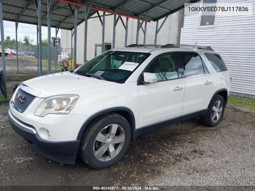 2011 GMC Acadia Slt-2 VIN: 1GKKVSED7BJ117836 Lot: 40243577