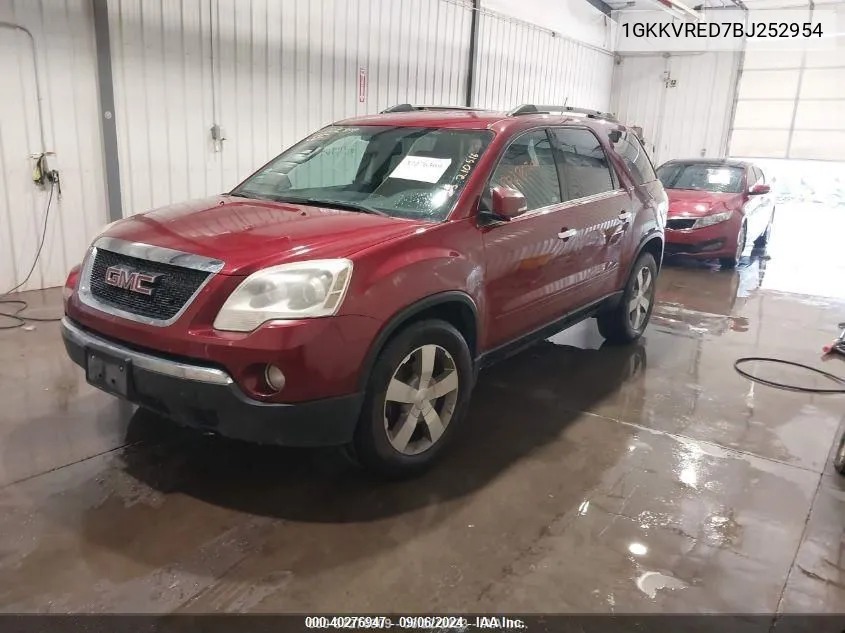 2011 GMC Acadia Slt-1 VIN: 1GKKVRED7BJ252954 Lot: 40276947