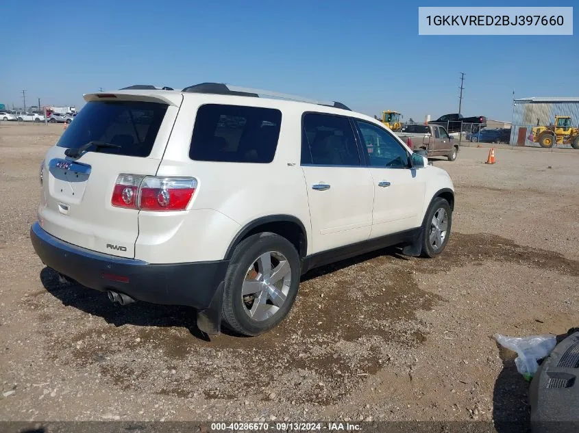 2011 GMC Acadia Slt-1 VIN: 1GKKVRED2BJ397660 Lot: 40286670