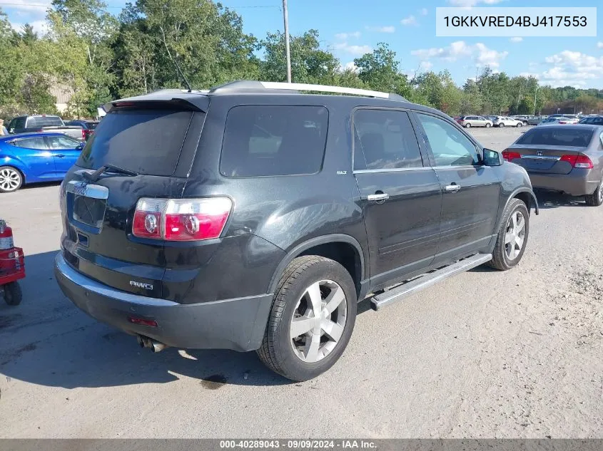 2011 GMC Acadia Slt-1 VIN: 1GKKVRED4BJ417553 Lot: 40289043