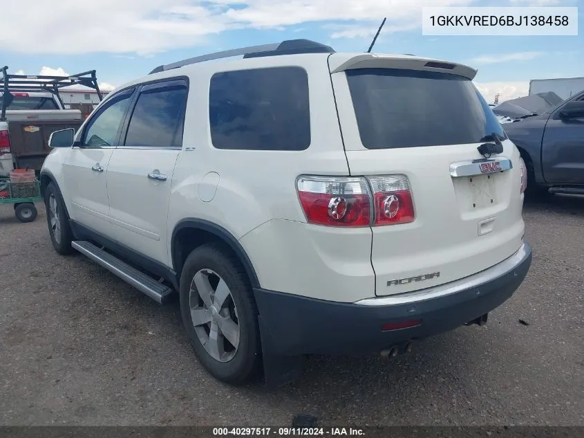 2011 GMC Acadia Slt-1 VIN: 1GKKVRED6BJ138458 Lot: 40297517