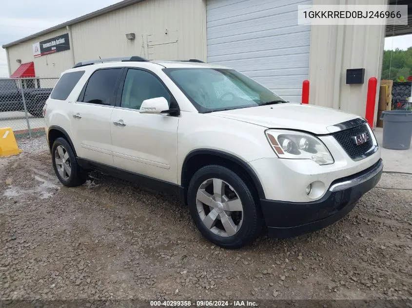 2011 GMC Acadia Slt-1 VIN: 1GKKRRED0BJ246966 Lot: 40299358