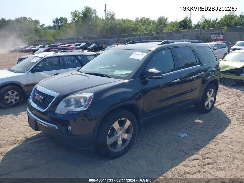 2011 GMC Acadia Slt-1 VIN: 1GKKVRED2BJ202267 Lot: 40311731