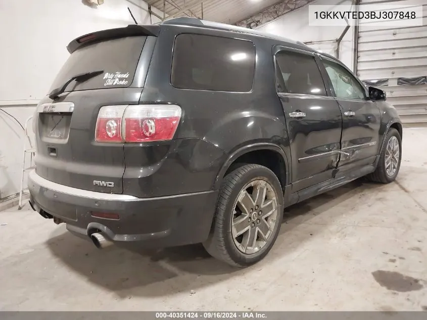 1GKKVTED3BJ307848 2011 GMC Acadia Denali