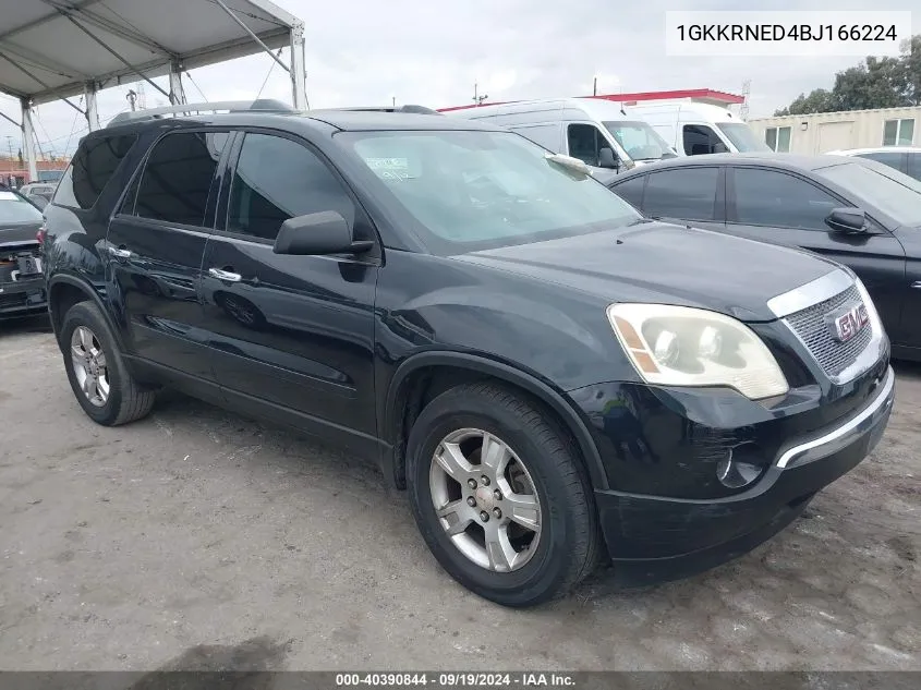 2011 GMC Acadia Sl VIN: 1GKKRNED4BJ166224 Lot: 40390844