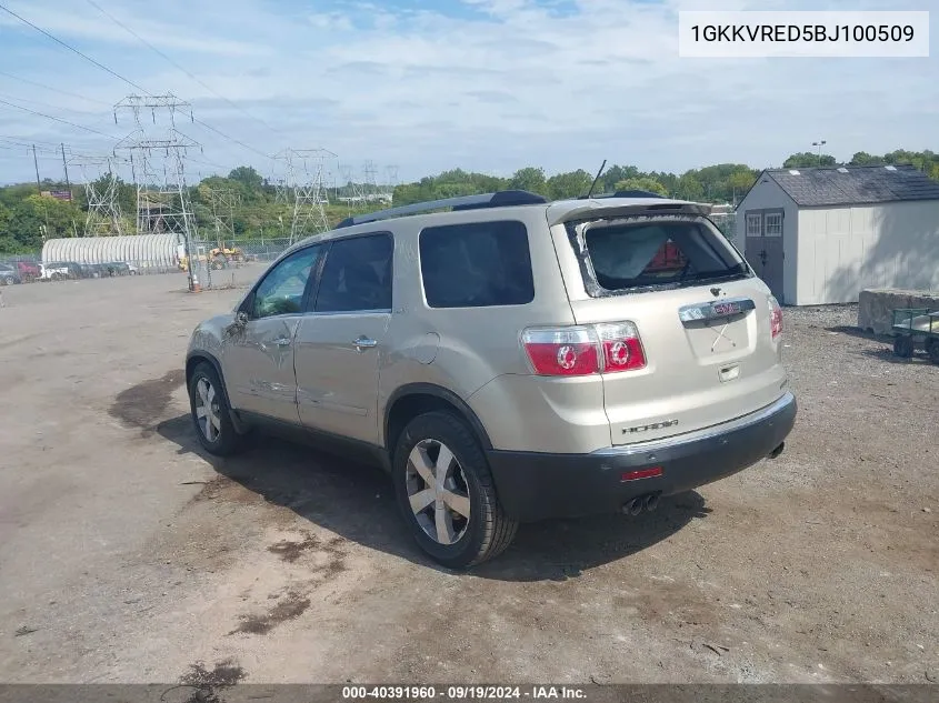 2011 GMC Acadia Slt-1 VIN: 1GKKVRED5BJ100509 Lot: 40391960