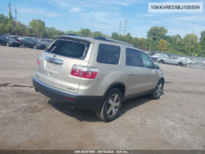 2011 GMC Acadia Slt-1 VIN: 1GKKVRED5BJ100509 Lot: 40391960