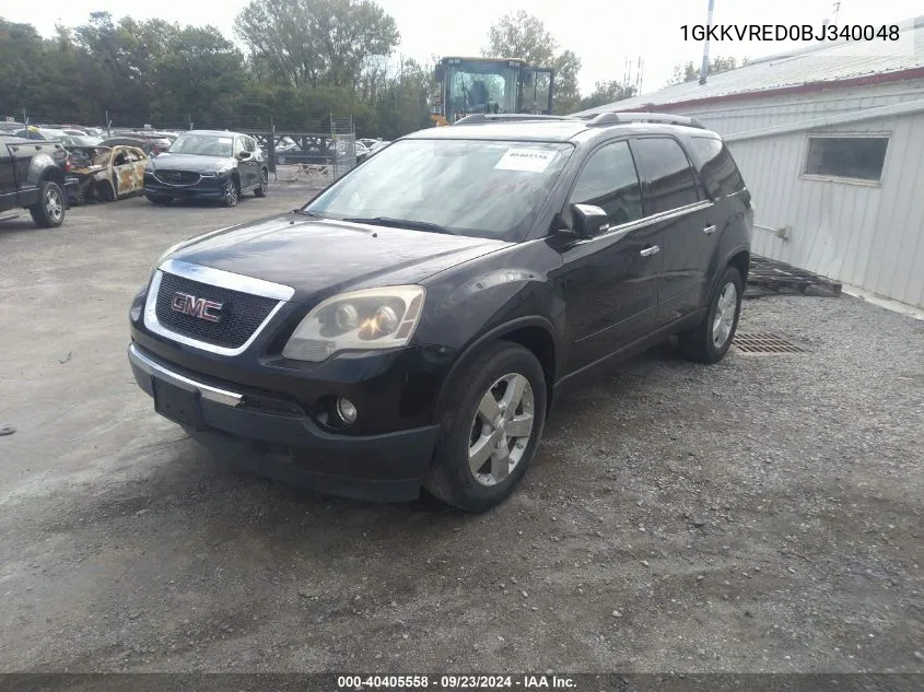 2011 GMC Acadia Slt-1 VIN: 1GKKVRED0BJ340048 Lot: 40405558