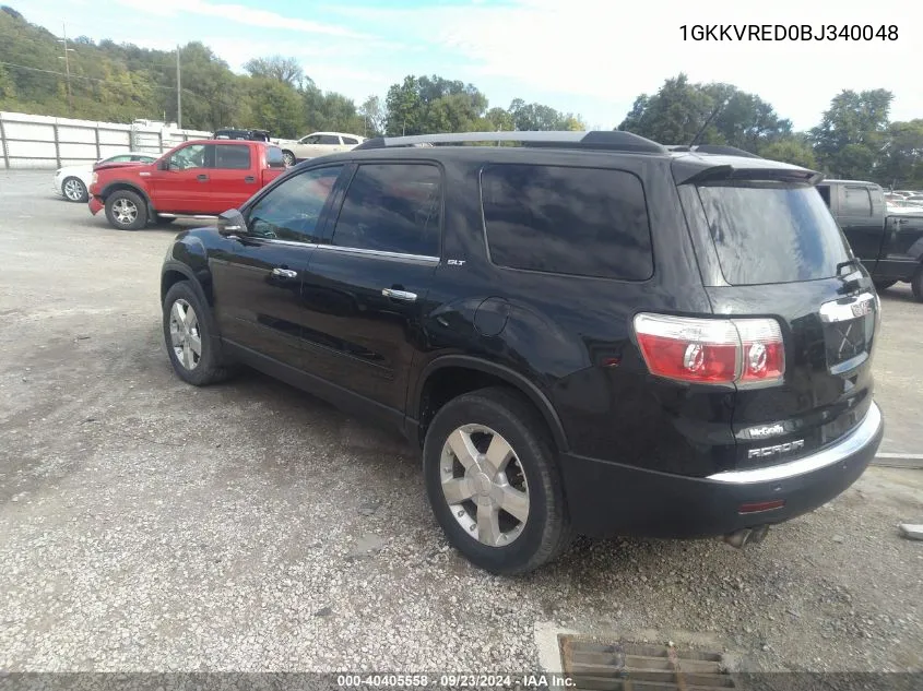 2011 GMC Acadia Slt-1 VIN: 1GKKVRED0BJ340048 Lot: 40405558