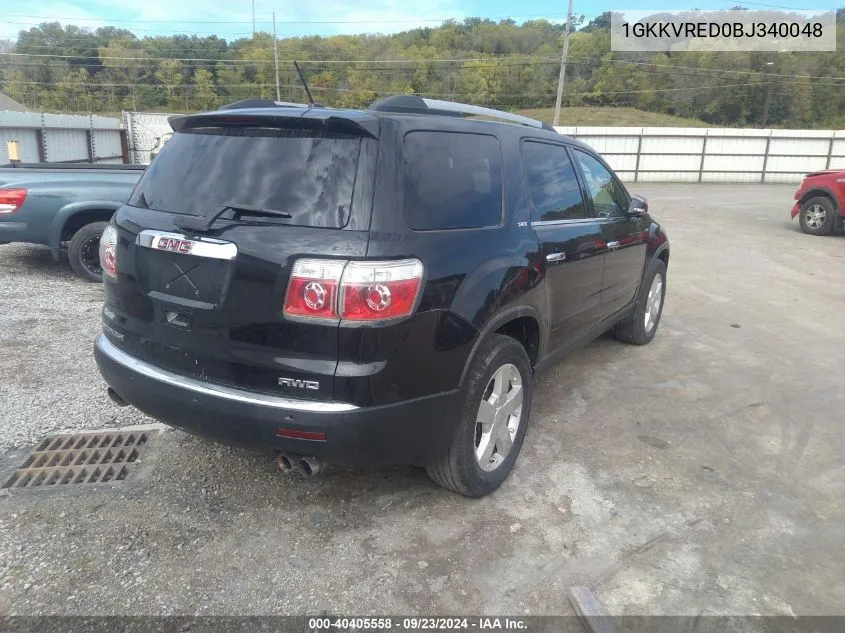 2011 GMC Acadia Slt-1 VIN: 1GKKVRED0BJ340048 Lot: 40405558