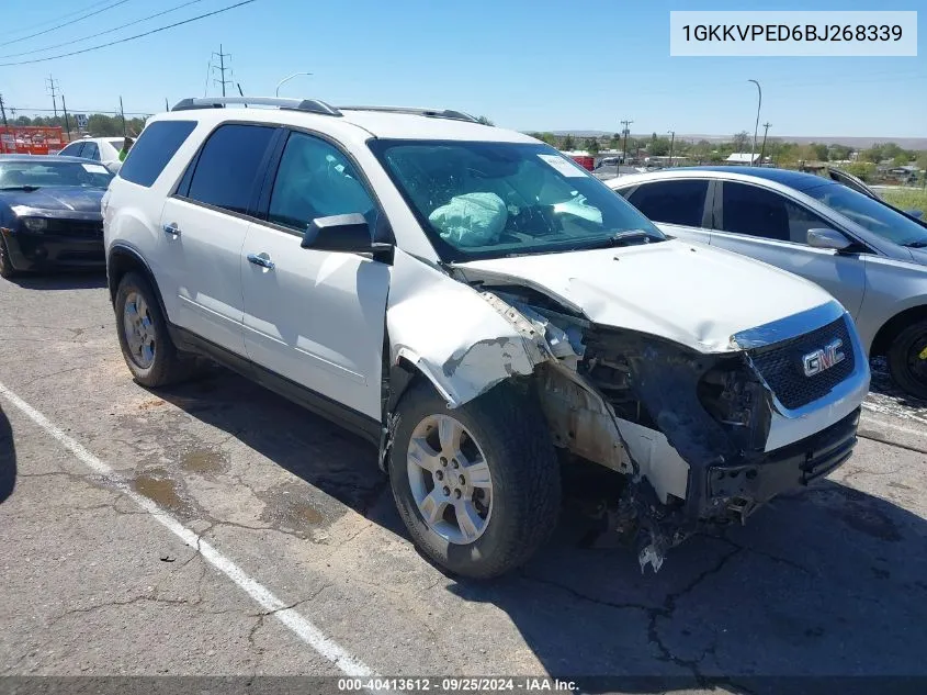 2011 GMC Acadia Sle VIN: 1GKKVPED6BJ268339 Lot: 40413612