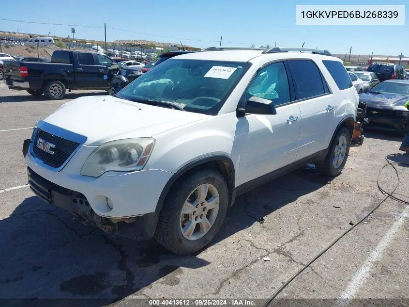 2011 GMC Acadia Sle VIN: 1GKKVPED6BJ268339 Lot: 40413612