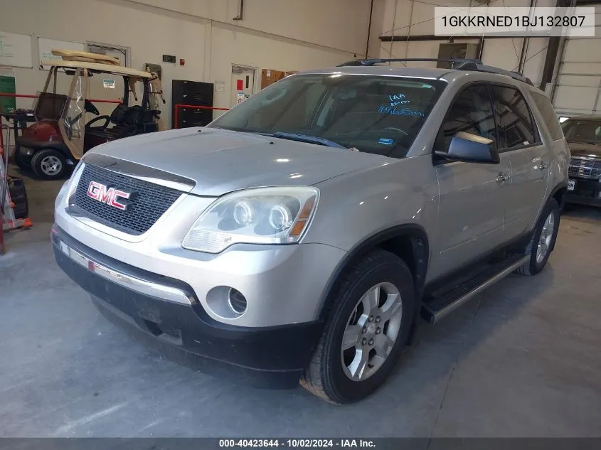 2011 GMC Acadia Sl VIN: 1GKKRNED1BJ132807 Lot: 40423644