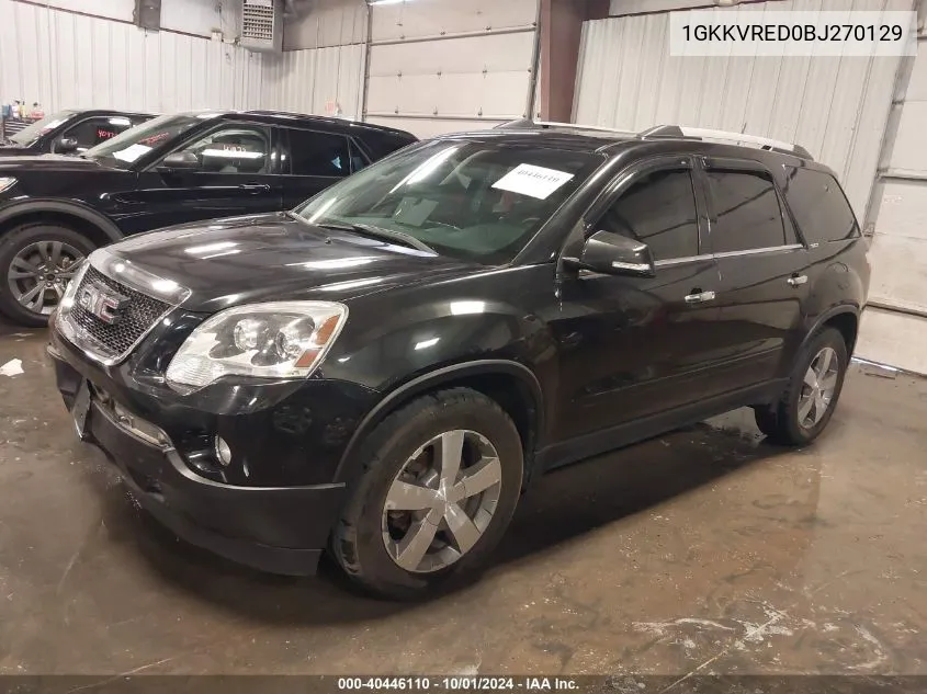 2011 GMC Acadia Slt-1 VIN: 1GKKVRED0BJ270129 Lot: 40446110