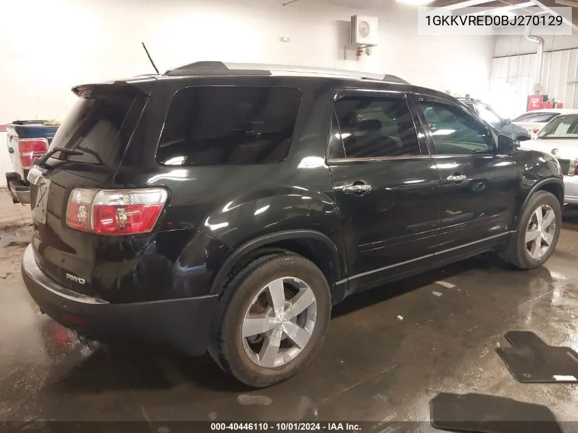 2011 GMC Acadia Slt-1 VIN: 1GKKVRED0BJ270129 Lot: 40446110