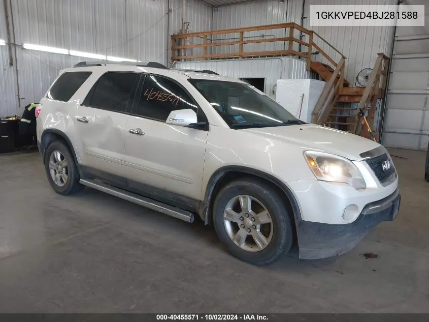 2011 GMC Acadia Sle VIN: 1GKKVPED4BJ281588 Lot: 40455571