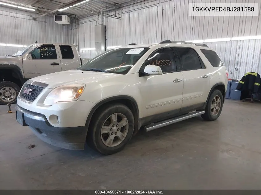 2011 GMC Acadia Sle VIN: 1GKKVPED4BJ281588 Lot: 40455571