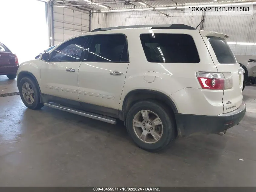 2011 GMC Acadia Sle VIN: 1GKKVPED4BJ281588 Lot: 40455571