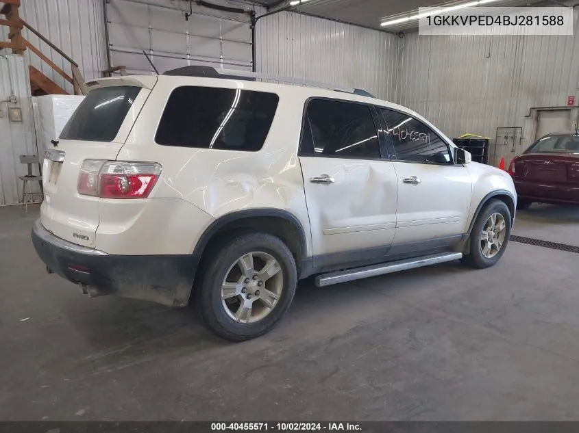 2011 GMC Acadia Sle VIN: 1GKKVPED4BJ281588 Lot: 40455571