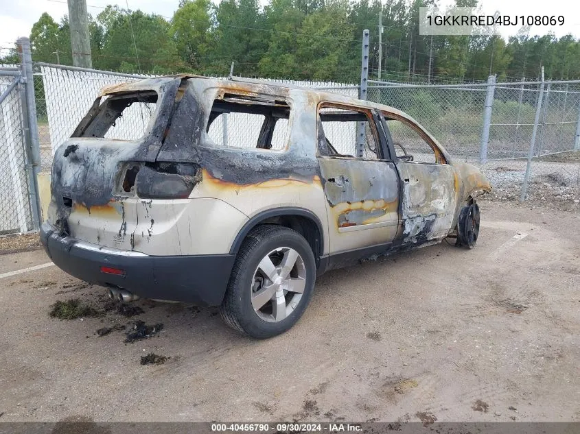 2011 GMC Acadia Slt-1 VIN: 1GKKRRED4BJ108069 Lot: 40456790