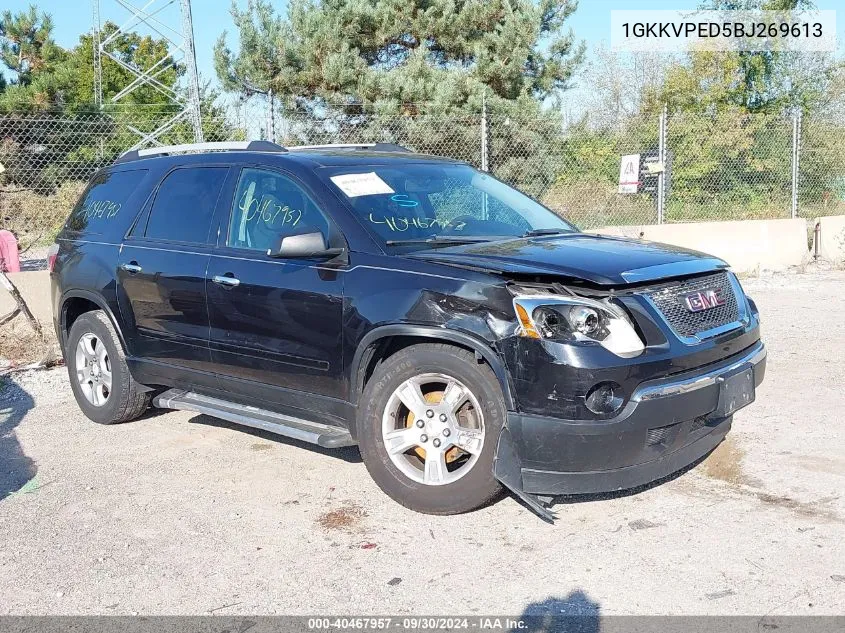 2011 GMC Acadia Sle VIN: 1GKKVPED5BJ269613 Lot: 40467957