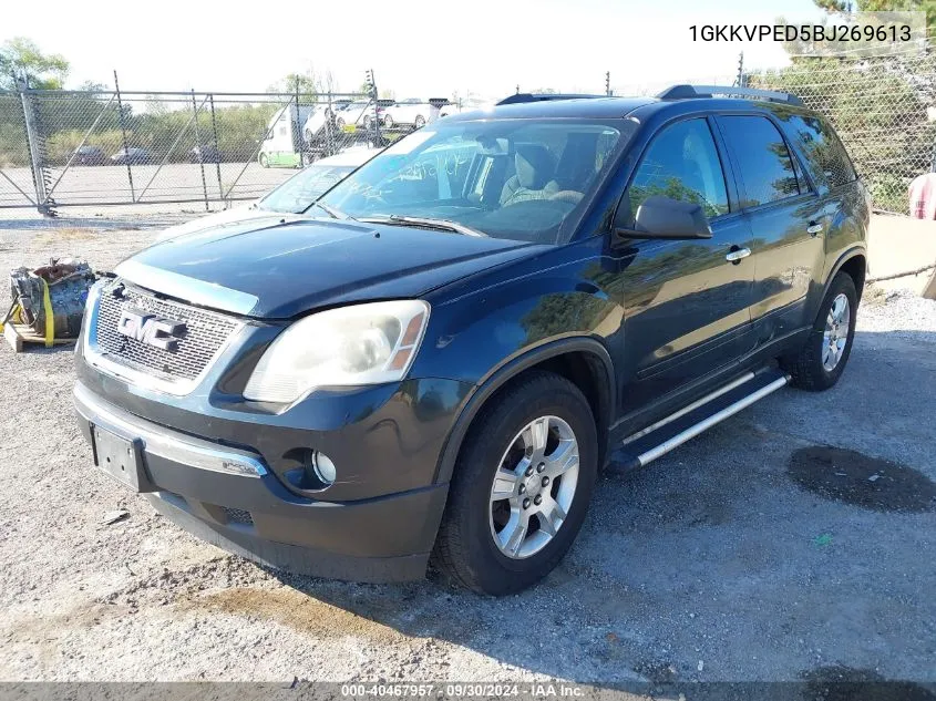 2011 GMC Acadia Sle VIN: 1GKKVPED5BJ269613 Lot: 40467957