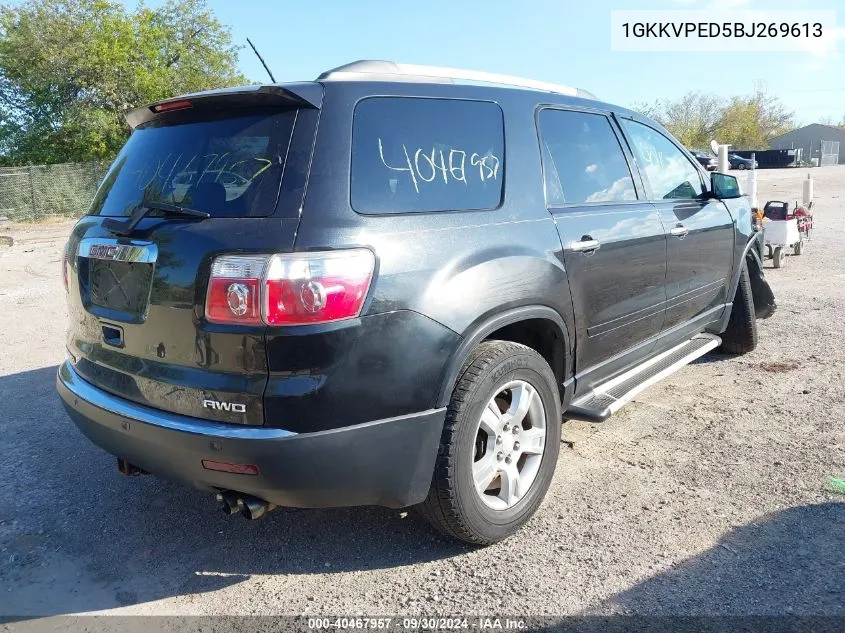 2011 GMC Acadia Sle VIN: 1GKKVPED5BJ269613 Lot: 40467957