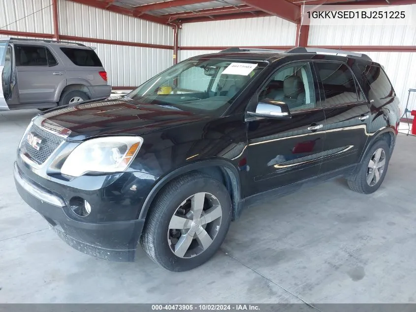 2011 GMC Acadia Slt-2 VIN: 1GKKVSED1BJ251225 Lot: 40473905