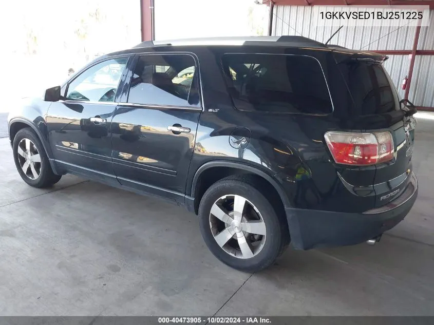 2011 GMC Acadia Slt-2 VIN: 1GKKVSED1BJ251225 Lot: 40473905