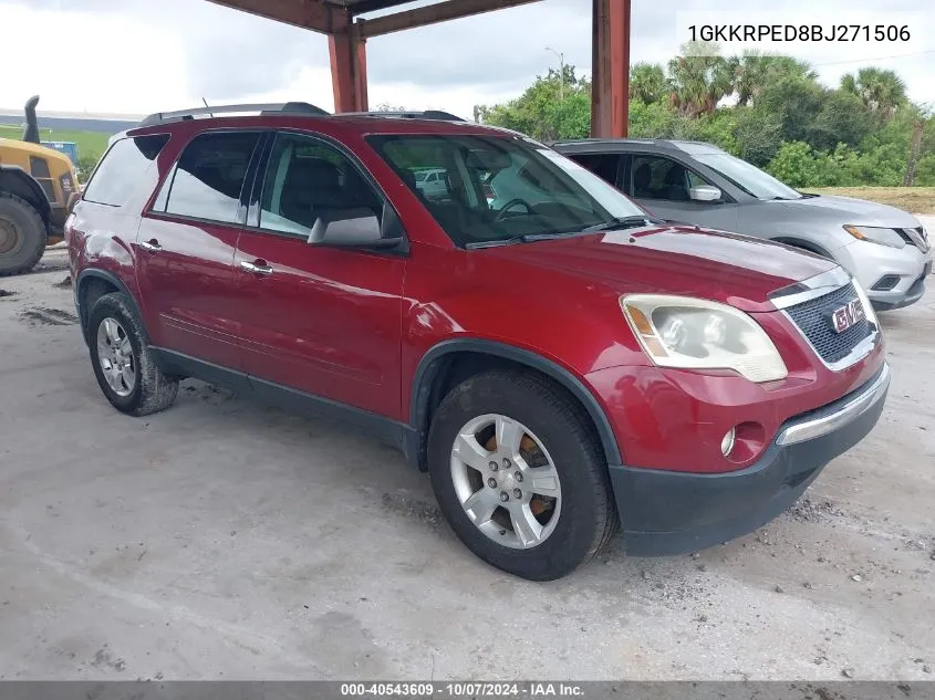 2011 GMC Acadia Sle VIN: 1GKKRPED8BJ271506 Lot: 40543609