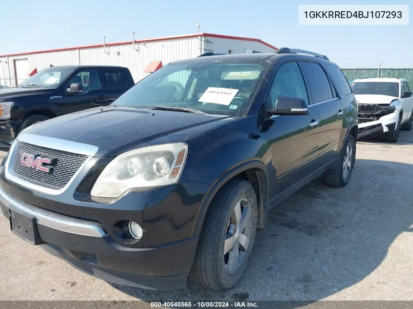 2011 GMC Acadia Slt-1 VIN: 1GKKRRED4BJ107293 Lot: 40545565