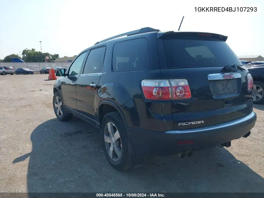 2011 GMC Acadia Slt-1 VIN: 1GKKRRED4BJ107293 Lot: 40545565