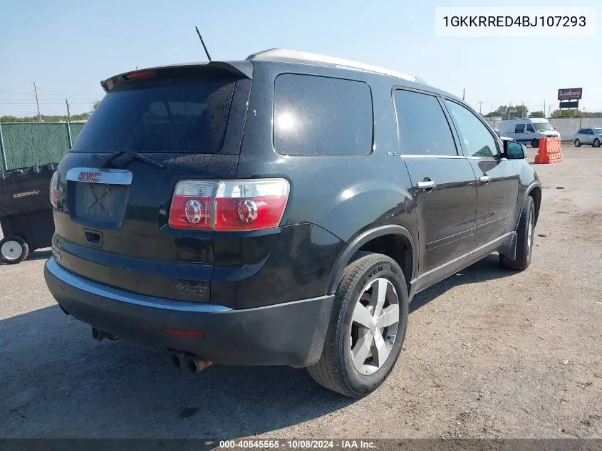 2011 GMC Acadia Slt-1 VIN: 1GKKRRED4BJ107293 Lot: 40545565