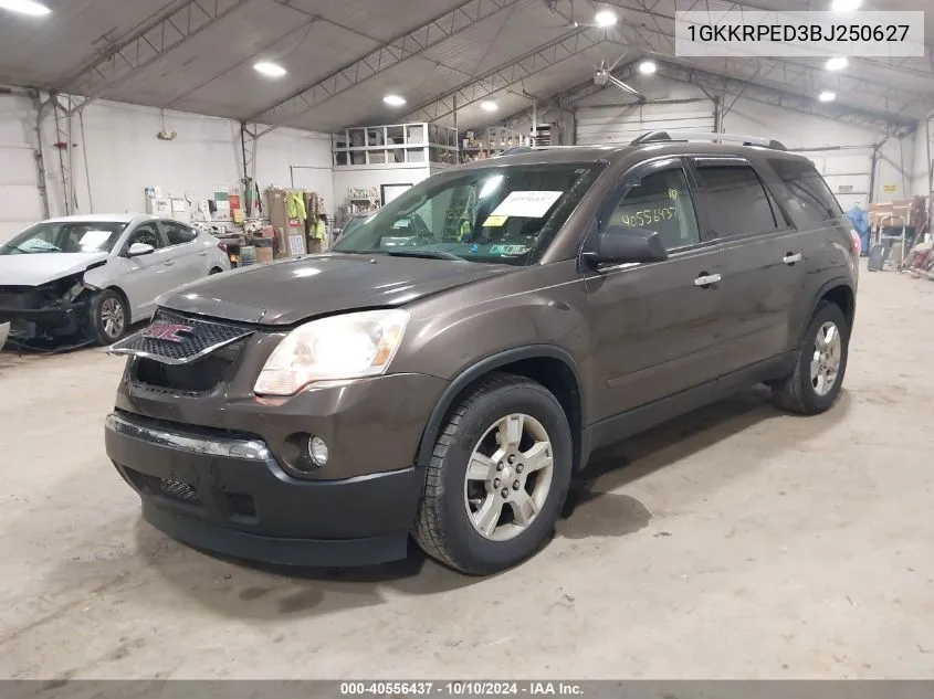 2011 GMC Acadia Sle VIN: 1GKKRPED3BJ250627 Lot: 40556437