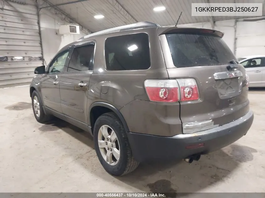 2011 GMC Acadia Sle VIN: 1GKKRPED3BJ250627 Lot: 40556437