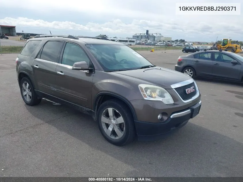 2011 GMC Acadia Slt-1 VIN: 1GKKVRED8BJ290371 Lot: 40580192