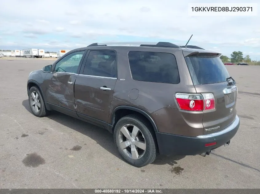 2011 GMC Acadia Slt-1 VIN: 1GKKVRED8BJ290371 Lot: 40580192