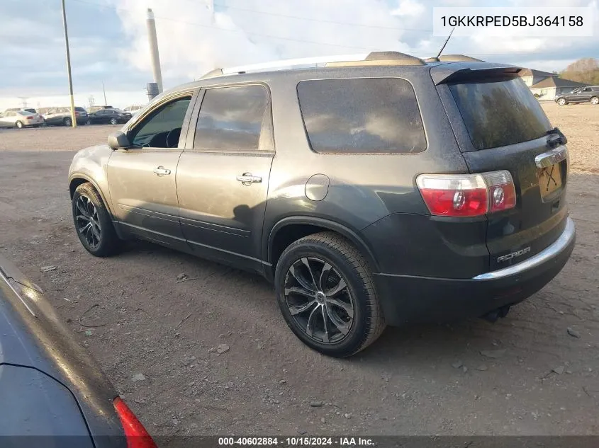 2011 GMC Acadia Sle VIN: 1GKKRPED5BJ364158 Lot: 40602884