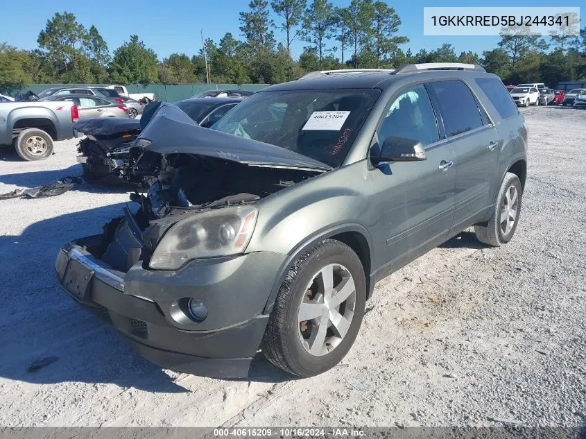 2011 GMC Acadia Slt-1 VIN: 1GKKRRED5BJ244341 Lot: 40615209