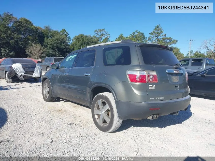 2011 GMC Acadia Slt-1 VIN: 1GKKRRED5BJ244341 Lot: 40615209