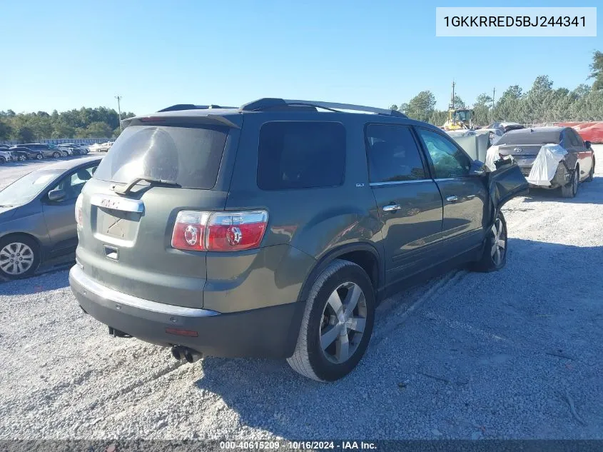 2011 GMC Acadia Slt-1 VIN: 1GKKRRED5BJ244341 Lot: 40615209