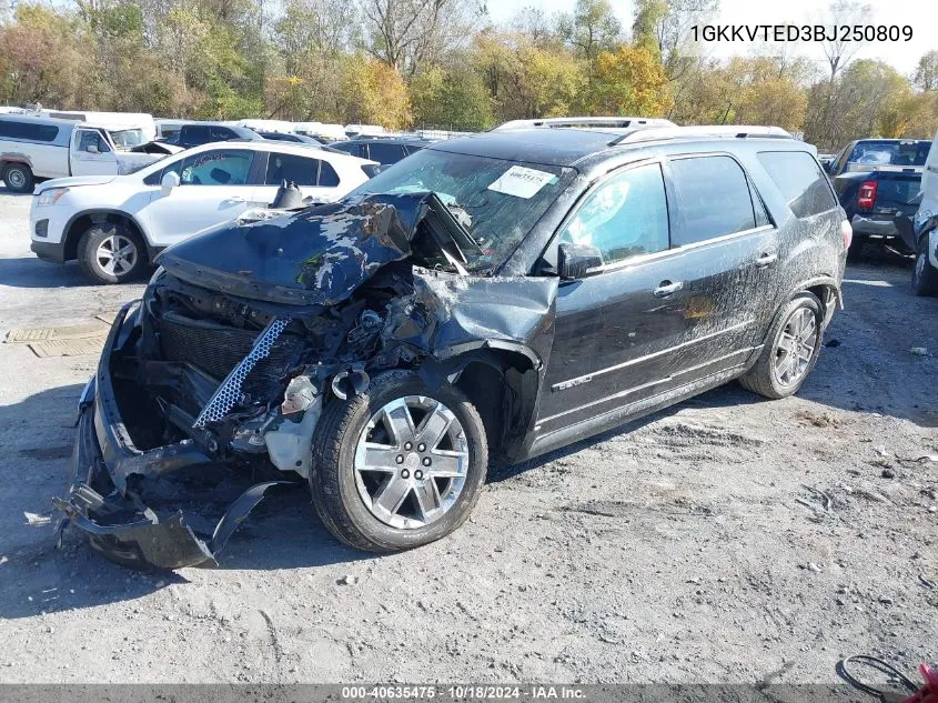 2011 GMC Acadia Denali VIN: 1GKKVTED3BJ250809 Lot: 40635475