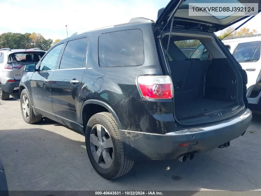 2011 GMC Acadia Slt-1 VIN: 1GKKVRED8BJ392124 Lot: 40643831