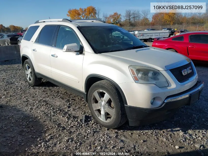 2011 GMC Acadia Slt-2 VIN: 1GKKVSED8BJ257099 Lot: 40647741