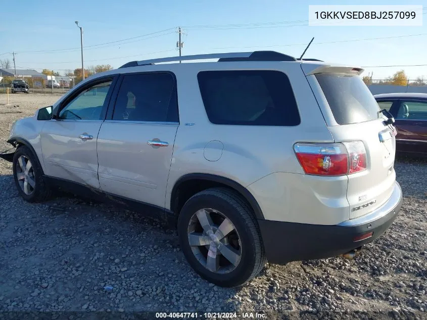 2011 GMC Acadia Slt-2 VIN: 1GKKVSED8BJ257099 Lot: 40647741