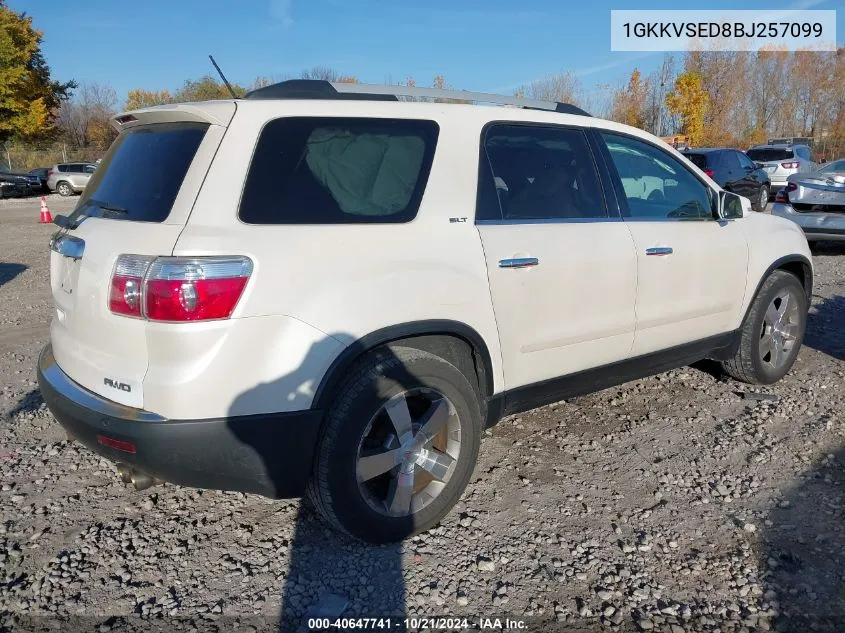 2011 GMC Acadia Slt-2 VIN: 1GKKVSED8BJ257099 Lot: 40647741